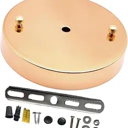 Canopy Kit DIY Project Iron for Hanging Lamp Replacement Ceiling Cover Plate Gold Dia 12Cm | Lamps, Lighting & Ceiling Fans | Chandeliers & Ceiling Fixtures-picture-30
