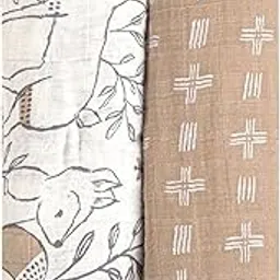 Crane Baby Cotton Muslin Swaddle Wraps for New Born Baby, 0-18 M+ (120 cm X 120 cm, Pack of 2) - Ezra Collection-picture-24