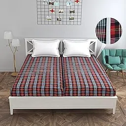 UrbanArts 350TC Cotton Mattress Protector | Breathable and Hypoallergenic Soft Bed Protector 72x36x4 Inch - Single, Multicolour | Bed Mattress Cover for Single Bed | Pack of 2-picture-35