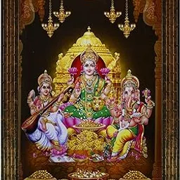 Indianara Religious Painting, Multicolour, Standard (Golden Brown 3)-picture-20
