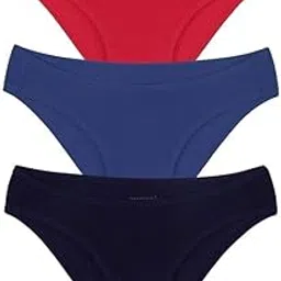louryn koulyn Solid Low Rise Cotton Bikini Panty Pack(Pack of 3)-picture-49