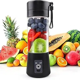 Drumstone (𝗦𝗽𝗲𝗰𝗶𝗮𝗹 𝗘𝗱𝗶𝘁𝗶𝗼𝗻 + 𝟱-𝗬𝗿 𝗪𝗮𝗿𝗿𝗮𝗻𝘁𝘆) Portable Rechargeable Blender 380ml, 6-Blade Smoothie Maker for Juices, Shakes & Food, Easy to Use & Clean, Travel-Friendly Juicer-image-93