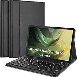 HOM Tri-Fold Wireless Bluetooth Keyboard with Detachable Tablet Case Cover for Motorola Moto Pad 60 Neo 11-inch 2025-picture-29
