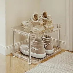 KREPS 2 Tier Vertical Shoe Rack Organizer, Space-Saving Metal & Plastic Storage Shelf for Shoes, Boots, Heels, and Sandals, Durable and Easy Assembly (2 - Layer)-picture-11