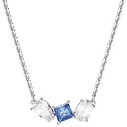 swarovski Women Mesmera Pendant, Mixed Cuts, Blue, Rhodium Plated-picture-12