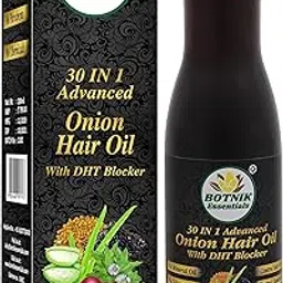 BOTNIK ESSENTIALS 30 in 1 Advanced Onion Hair Oil with DHT Blocker- 200 ML, Stop Hair Fall, Boost Hair Growth.-picture-22