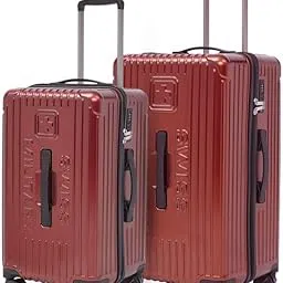 swiss military CUBOID Hard Trolley Luggage, 5-Year Warranty, TSA Lock, Strong ABS+PC Shell, 8 Smooth 360° Wheels, Premium Metal Pullers, Large Size (75cm/116L), Anti-Theft Zipper, Stylish Maroon Color-picture-32