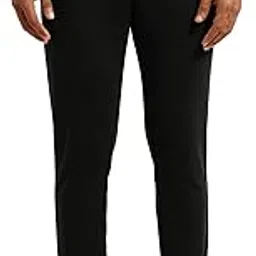 Jockey AM71 Men's Super Combed Cotton Rich Slim Fit Mid Rise Dual Tone Joggers with Zipper Pockets-picture-51