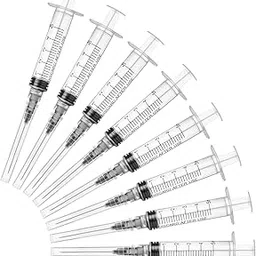 JIBENGAO 20Pack 5ml/cc Syringe, Plastic, Non-Sterile, 20 Units-picture-23