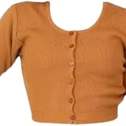 NICE WONDER,Women's Knit Crop Cardigan, woolen blouse,Short Sleeve, Button Front, size 34 to 44-image-26