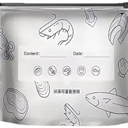 Reusable Aluminum Foil Sealable Storage Bags,Seafood Meat Self-sealing Freezer Bags,Aluminum foil sealable bags with labels and zippersmade,suitable for kitchen food storage (20pcs,Medium)-picture-53