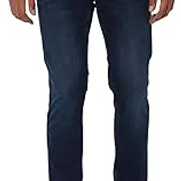 mufti Men's Dark Indigo Blue Super Slim Fit Stretch Jeans-picture-11