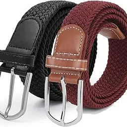 zoro Braided Woven Fabric Stretchable Belt for Men & Women-picture-36