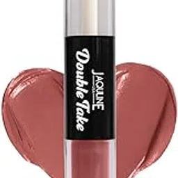 JAQULINE USA Double Take Matte & Gloss Lipstick | Dual Finish | Long-Lasting | Non-Transfer | High Shine & Intense Color - Caramel Creme 06, 6.5 ml-image-51
