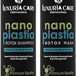 Nanoplastia hairtox Shampoo & Mask | Intensive Repair & Nourishment | Sulfate & Paraben Free | 300ml Each | Makes your hair Shiny, Silky & Smooth - (Pack of 2) (100 ml(pack of 2))-image-31