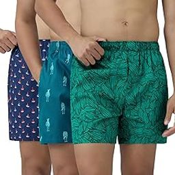 xyxx Men's Remix Regular Fit Cotton Printed Boxer with Dual Pocket & No Marks Waistband (Pack of 3)-picture-28