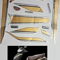 Honda Activa Special Edition Black Scooty Sticker & Decal for Scooty (Gold)-picture-31