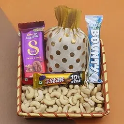 SFU E Com Silk Fruit&Nut Chocolate With Cashew and Decorative Potli | Ideal for Rakhi, Diwali and Festive Gifting | 455-picture-60