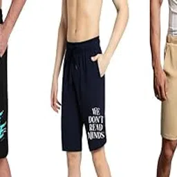 ads clothing Men's Stylish Graphic Print Cotton Blend Shorts - Black Navy Beige-picture-18