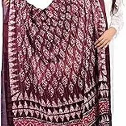 traditions bazaar Women's All Over Print Art Silk Dupatta (D44-BROACH-PRINT_Maroon_Free Size)-picture-14