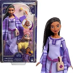 Mattel Disney Wish Asha of Rosas Adventure Pack Doll, Posable Fashion Doll with Removable Fashion, Animal Friends and Accessories, Toys Inspired by The Movie-picture-14