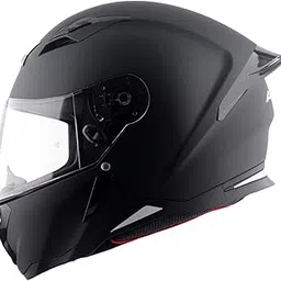 Axor Hunter ISI ECE and DOT Certified Matte Finish Full Face Helmet for Men with Pinlock Fitted Clear Visor-Dull Black-L-picture-26
