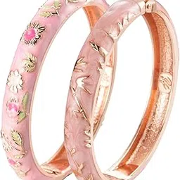 ujoy Enamel Bangle Bracelet Two Pcs Set in Gift Box for Lady Women Birthday Valentine Present-picture-13