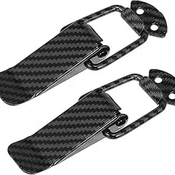 CARIZO Metal Bumper Hook Lock Toggle Hasp Hanging Clip, Fastener, Security Clip, Quick Release (Pack of 2) Carbon Black Compatible with Mini Countryman-image-85