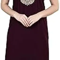 tigywigy Women's Cotton Embroidered Maxi Nighty-picture-23
