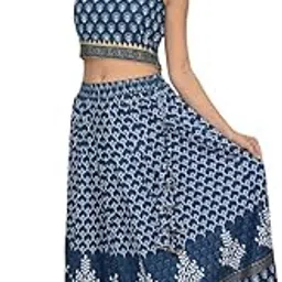 jaipur hand block Hand Block Womens Lehenga Chaniya Choli Navratri Diwali dress (SF-S116)-picture-23