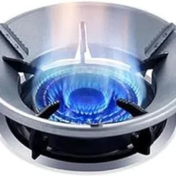 peesti PEESTI; Gas Stove Burner Stand Flame Saver: Portable, Windproof Ring Stove Protector & Washable Stand Stand Flame Saver Windproof Ring Stove Outdoor Cooking (PACK OF 1, SILVER)-picture-46