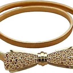 syga Women Metal Shining Wings Buckle Stretchy Skinny Belt(Fits Waist Size 26-36)-picture-55