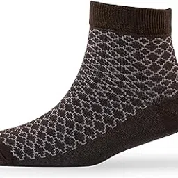 Men's_Socks Brown Colour Cotton Fabric Solid Free Size Ankle Length Casuals & Formals Wear Socks Pack Of 1 2302-M1-Brown-image-0