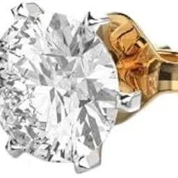 Men's Round Cut Diamond Solitaire Ring, Two-Tone Gold Band (14kt (yellow))-picture-11