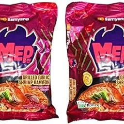 Mep Grilled Garlic Shrimp Ramyeon Noodle – Roasted Garlic & Coconut Cream Flavour | Authentic Korean Instant Ramen | 80g Each, Pack of 2-picture-12
