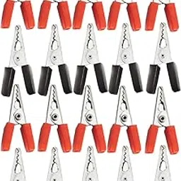 UNIVERSAL HUB� 34mm Crocodile Alligator Clip (PAIR OF 10) Red And Black For DIY Kit-image-26