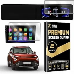 Spartan Shield Screen Guard COMBO For KIA CARENS CLAVIS || HTE || 9 Inch Aftermarket Infotainment + 10 Inch Instrument Cluster Protector | Car Display Accessory 2025 [Not Tempered Glass]-picture-24