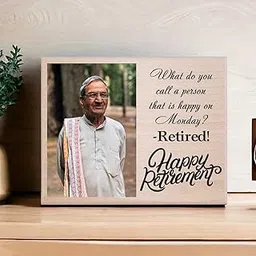 Incredible Gifts India Customized Wooden Printed Retirement Rectangular Photo Frame (10x8 Inches, Beech Wood), Tabletop & Wallmount-picture-15