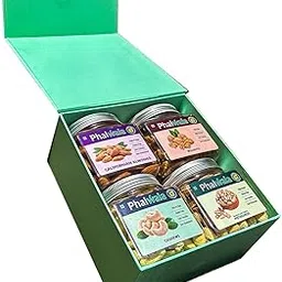 Phalwala Gourmet Dryfruits Dried Fruit, Almonds Cashew Pistachio And Walnuts, Delicious And Nutrient-Rich Healthy Snack | Protein-Rich Flavourful And Tasty 200 Gram Combo Pack of 4-image-1