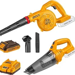 INGCO 20V Cordless Vacuum Cleaner and Blower Combo, 0.5L Dust Cup, 9kPa Suction, 18000RPM Blower, 2.7m³/min Airflow, Includes 2.0Ah Battery & Charger, Crevice Nozzle & Dust Brush for Home Car Cleaning-picture-38