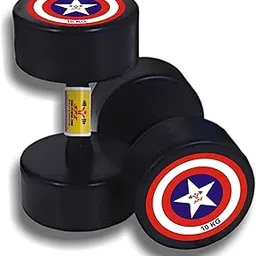 SFZ Rubber Coated Fixed Weight Dumbbells 10kg Set For Home Gym And Professional Dumbles pair /20 kg Weights.-picture-17