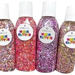 COLORSPLASH Glitter Sparkle Powder/Sequins/Jari | 4 Bottles 25 Grams Each| for Crafts and DIY Projects| (Gimlets)-image-38