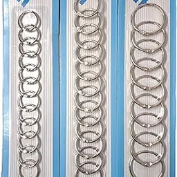 Worison 19mm, 25mm and 32mm Stainless Steel Binder Rings, Key Chain Key Rings, Card Ring, Index Cards Notebook Rings image 1