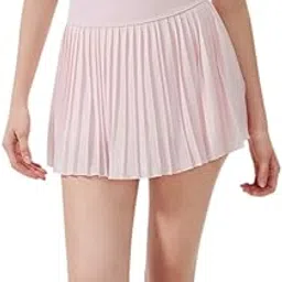 fensir Women's Elastic High Waist Slim Yoga Short Skirt Pleated Lining Pockets Skirt-picture-36