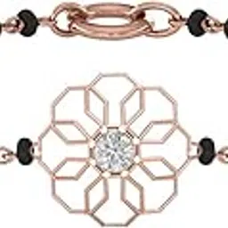 14K Rose Gold Diamond Bracelet for Women-image-6