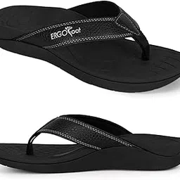 ERGOfoot Upgraded Orthotic Flip Flops with High Arch Support- Women's and Men's Thong Sandals- Walking Comfort with Orthopedic Support for Plantar Fasciitis, Flat Feet & Heel Spur- Beach Slippers,-picture-34