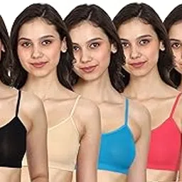 mysha Women's Spandex Non Padded Non-Wired Sports Bra (Pack of 5)-picture-47