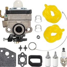 BlueStars 753-06258A Carburetor Carb with Air Filter Tune-Up Kit - For Ryobi RY251PH RY252CS RY253SS RY254BC 2 Cycle 25cc Engine Cultivator String Trimmer Edger 307160001 316299372 316773800 Trimmer-picture-27