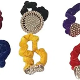 Beauty Tool Stone Hair Rubber Band For Women And Girls (6pcs) MULTICOLOR-picture-17