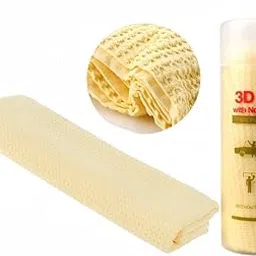 CARIZO Super Absorbent 3D Chamois Towel, Spot and Scratch-Free Cloth for Car, Home and Office (43 x 32 CM, Pack of 1)-picture-10